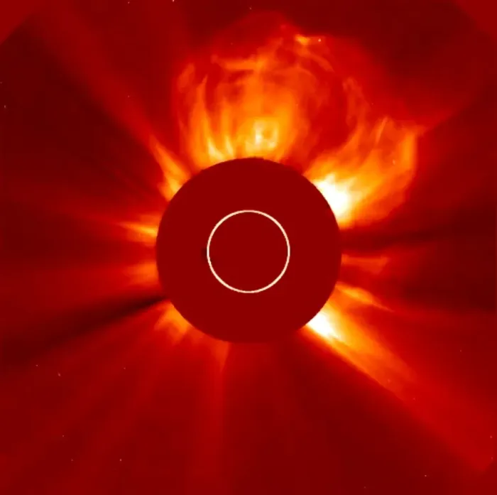 Framed Print : Solar Eruption Print - SOHO Image Framed Print : Solar Eruption Print - SOHO Image