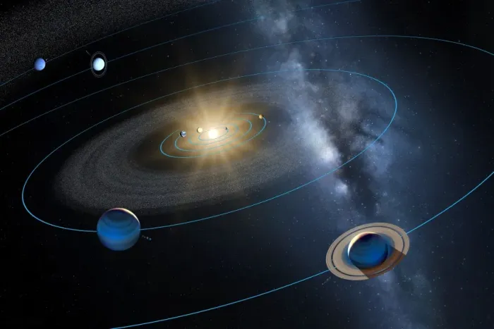 Framed Print : Solar System Planetary Orbits Print