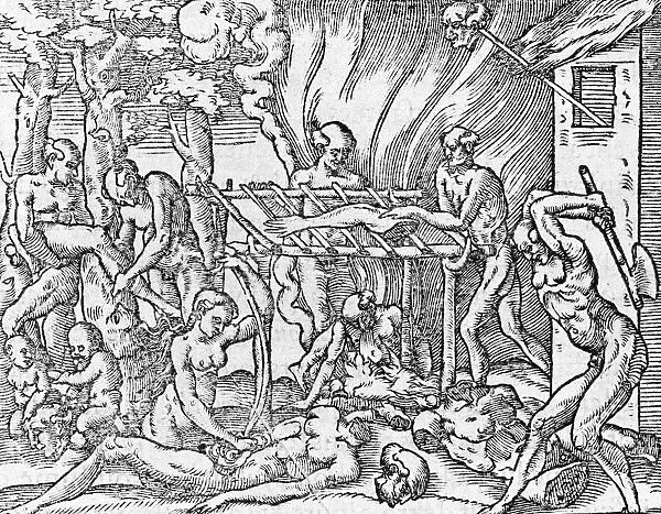 South American cannibals, 16th century
