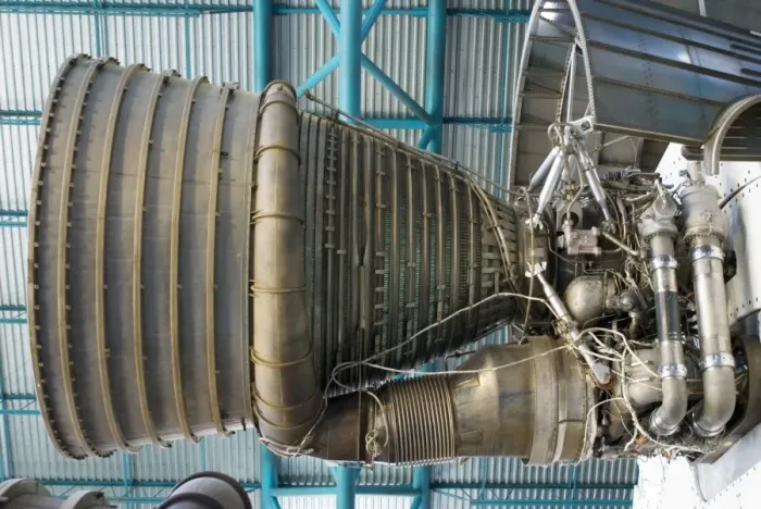 Framed Print : F1 Engine Print on the Saturn V Rocket