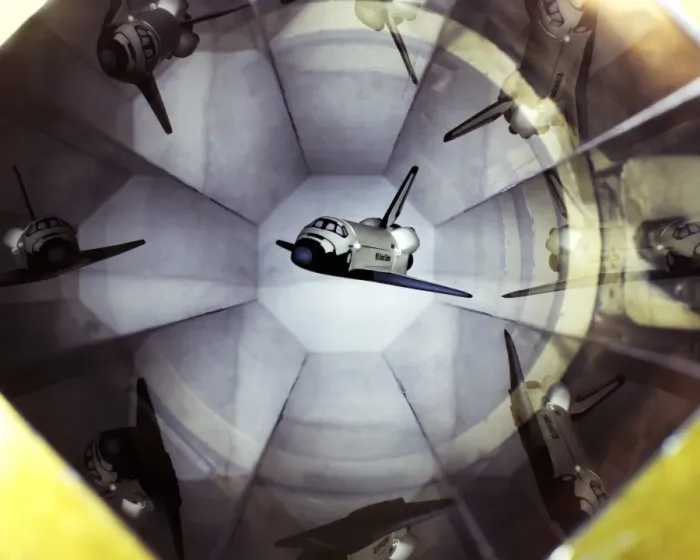 Framed Print : Space Shuttle Model in Wind Tunnel Test Print Framed Print : Space Shuttle Model in Wind Tunnel Test Print