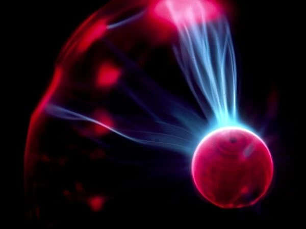Streams of light inside a plasma globe