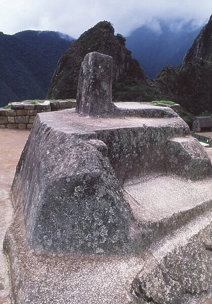 Sun altar. Granite outcrop carved to form an altar called the hitching post of the Sun 
