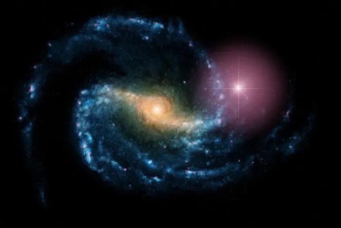 Framed Print : Print of Supernova in Galaxy NGC 1300 Framed Print : Print of Supernova in Galaxy NGC 1300