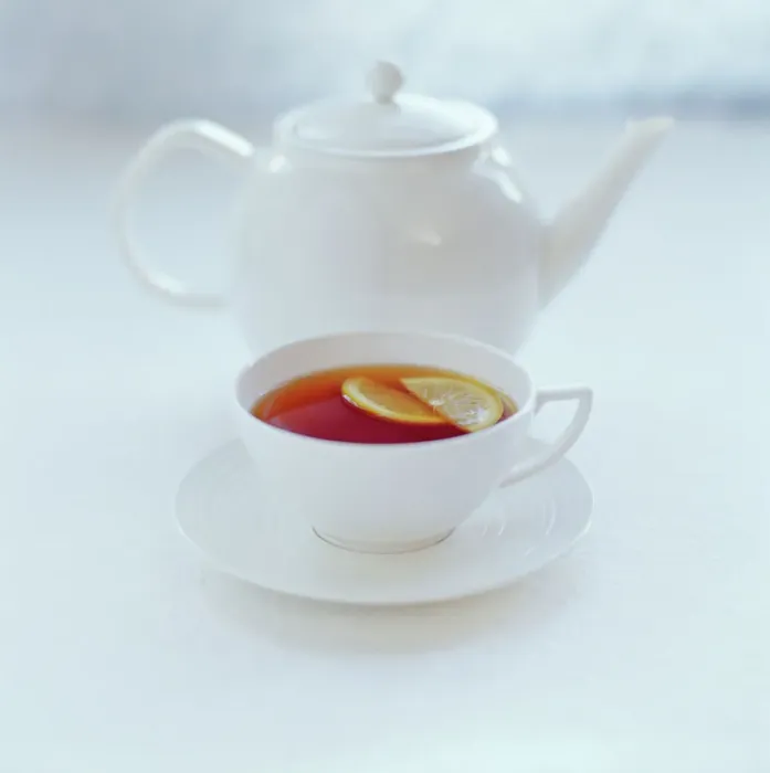 Framed Print : Tea Print - Pot and Cup with Lemon Slice Framed Print : Tea Print - Pot and Cup with Lemon Slice