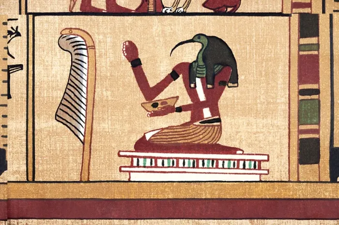 Framed Print : Print of Thoth and the Feather of Law Framed Print : Print of Thoth and the Feather of Law