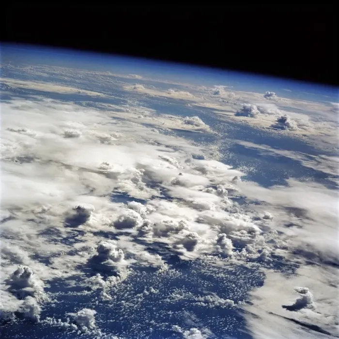 Framed Print : Print of Thunderstorms from Space Framed Print : Print of Thunderstorms from Space