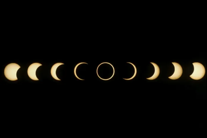 Framed Print : Annular Solar Eclipse Time-Lapse Print Framed Print : Annular Solar Eclipse Time-Lapse Print