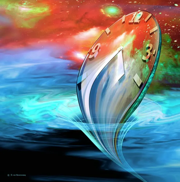 Framed Print : Time Warp Print: A distorted clock face being pulled into a swirling vortex Framed Print : Time Warp Print: A distorted clock face being pulled into a swirling vortex