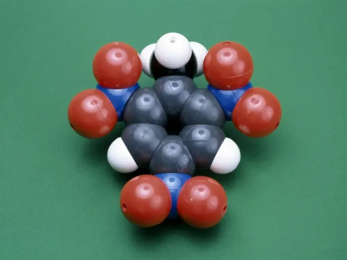 Framed Print : Molecular Model of TNT Print Framed Print : Molecular Model of TNT Print
