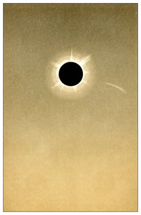 Framed Print : Total Solar Eclipse and Comet Print Framed Print : Total Solar Eclipse and Comet Print