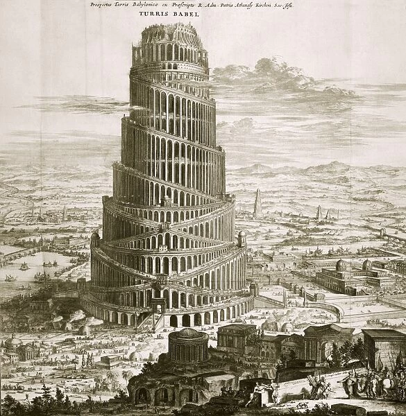 Tower of Babel, 17th-century artwork C016  /  8933