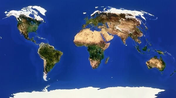 True-colour satellite image of the Earth
