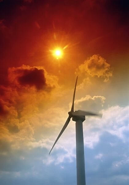 Turbine at Delabole Wind Farm, Cornwall, UK