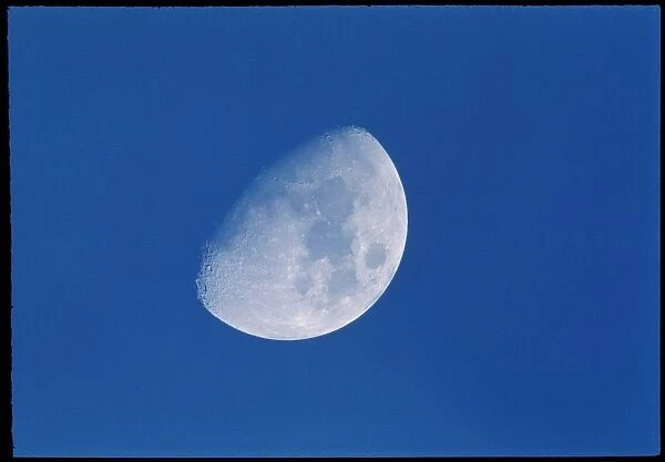 View of a gibbous moon
