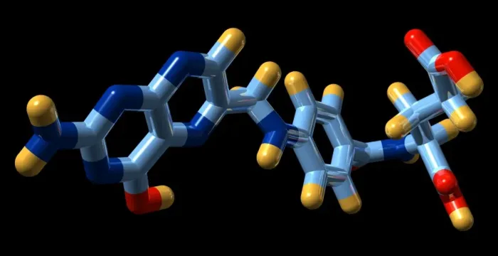 Framed Print : Vitamin B9 Molecular Model Print Framed Print : Vitamin B9 Molecular Model Print