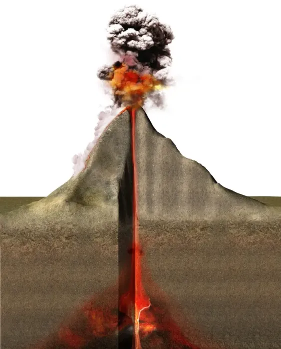 Framed Print : Volcanic Eruption Print Framed Print : Volcanic Eruption Print