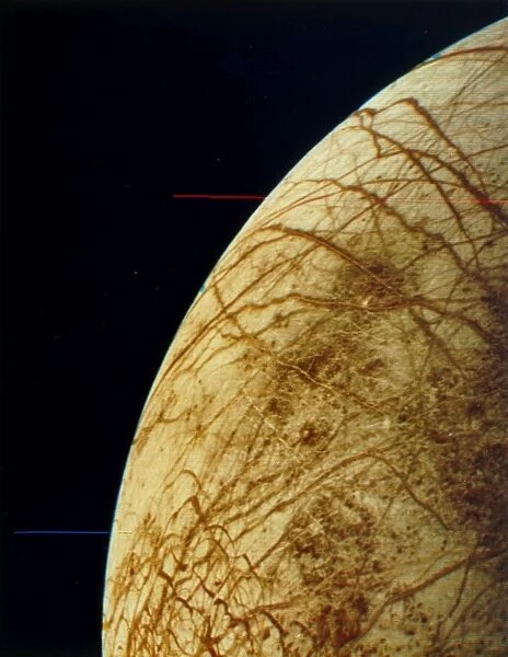 Voyager 2 photo of Europa, one of Jupiters moons