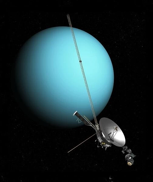 Voyager 2 and Uranus, artwork C017  /  7378