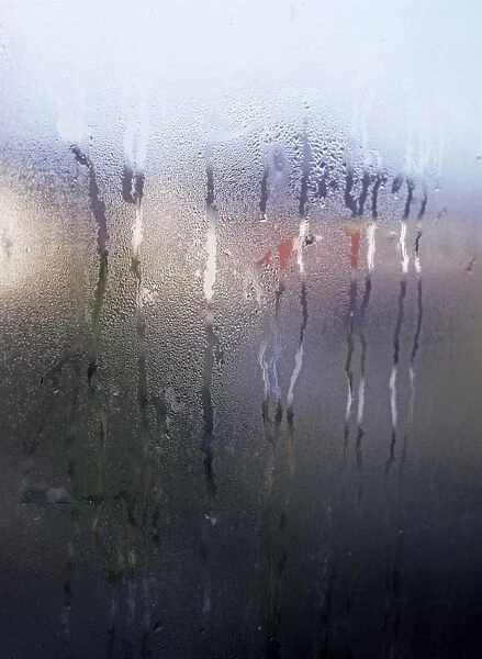 Water condensation on a window