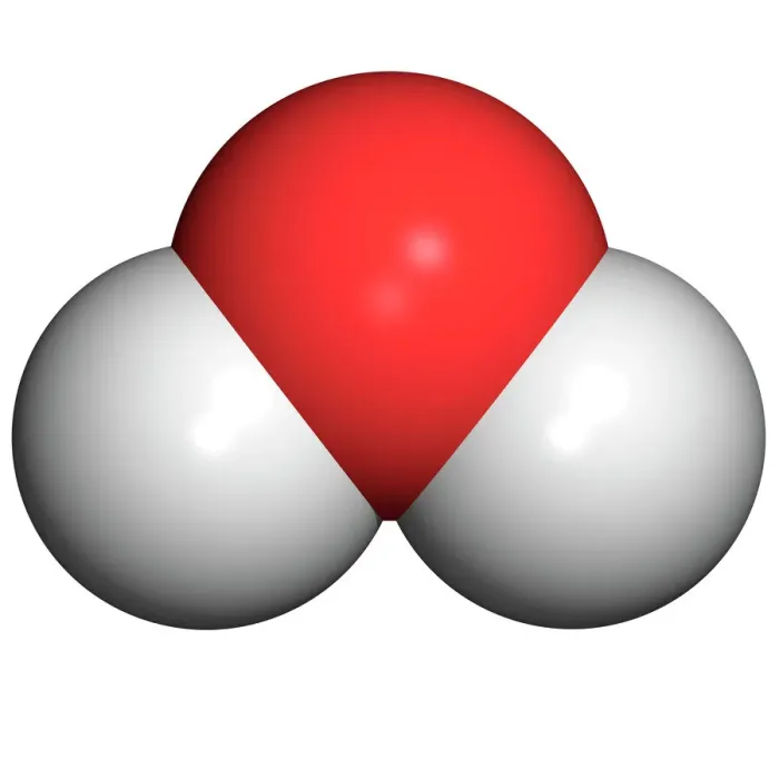 Framed Print : Computer model of a water molecule, Print Framed Print : Computer model of a water molecule, Print