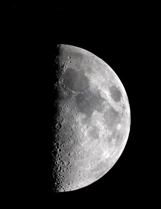 Framed Print : Waxing Half Moon Print Framed Print : Waxing Half Moon Print