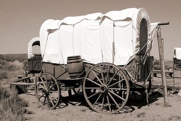 Wild West covered wagons