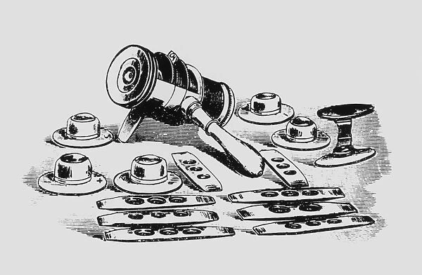 Wilson screw barrel microscope, circa 1746