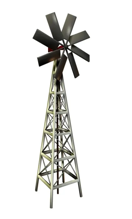 Framed Print : Windmill Print, Computer Artwork