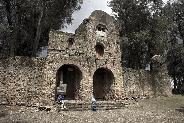 The 13th tower, and entrance gate, of Debre Berhan Selassie Church, Gondar