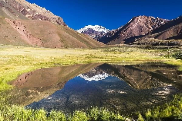 Aconcagua, at 6961m, the highest mountain in the Andes Mountain Range, Aconcagua Provincial Park