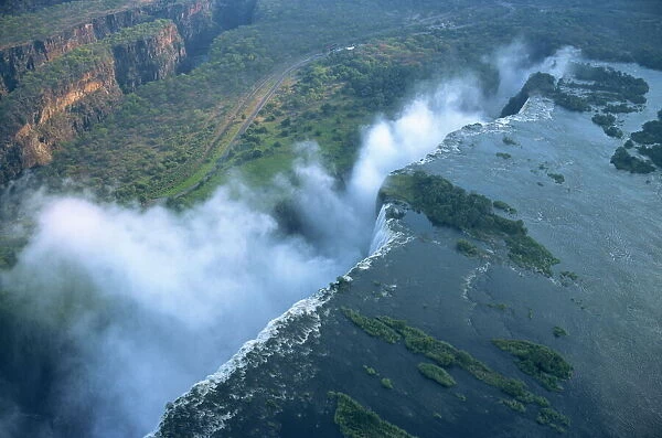 Aerial view of Victoria Falls, Zimbabwe, Africa