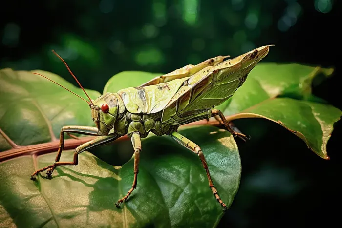 Framed Print : Stylized Grasshopper Print on Leaf Framed Print : Stylized Grasshopper Print on Leaf