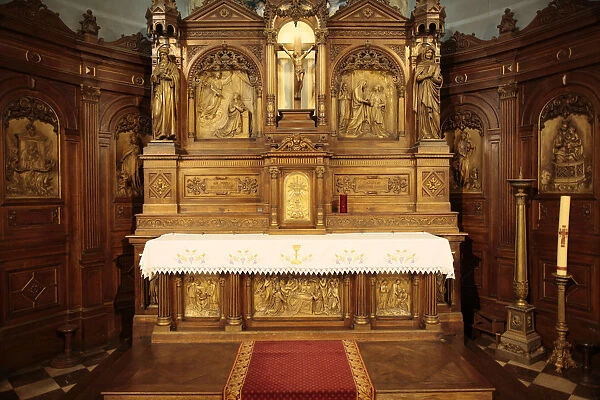 Altar and reredos, Sainte-Marie des Batignolles church, Paris, France, Europe