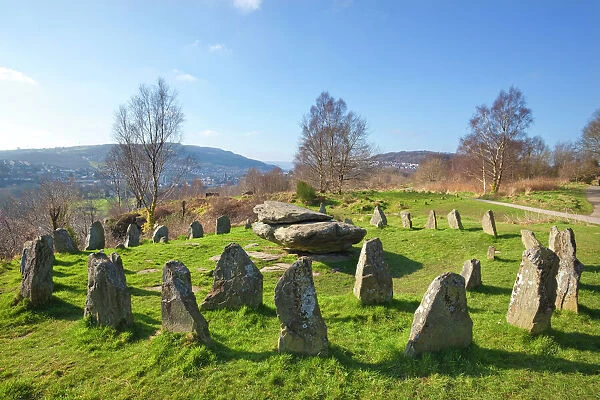 Ancient Gorsedd Stones, Pontypridd, Rhondda, South Wales, Wales, United Kingdom, Europe