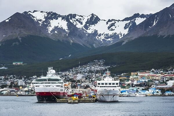 Antarctic cruise ships docked in Ushuaia, Tierra Del Fuego, Patagonia, Argentina