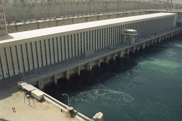 The Aswan High Dam, built in 1971, Aswan, Egypt, North Africa, Africa