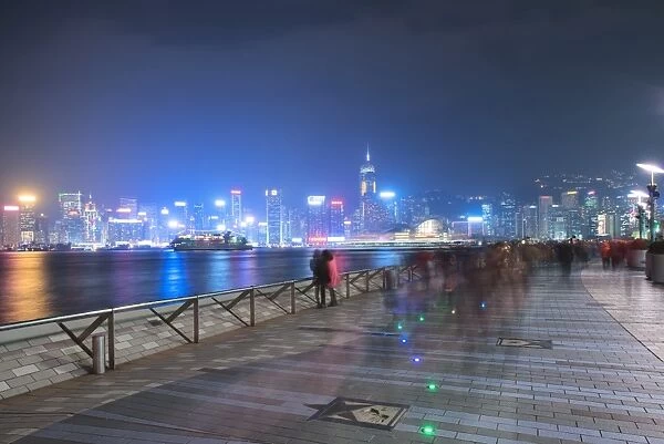 Avenue of Stars at night, Hong Kong, China, Asia