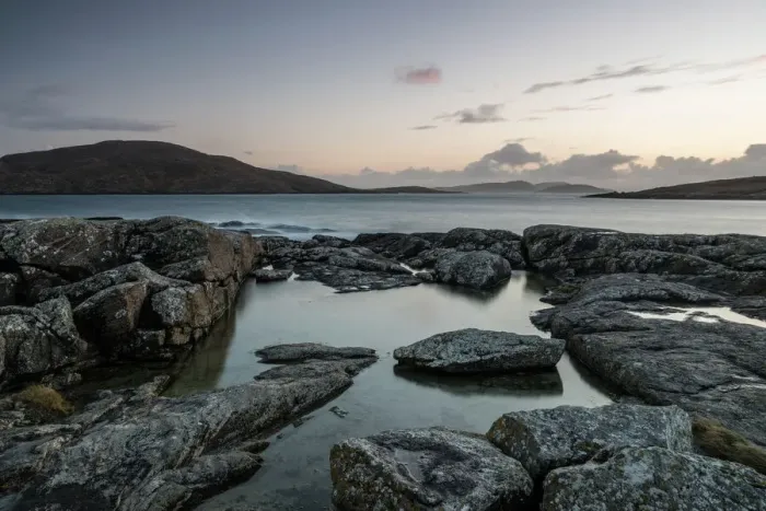 Framed Print : Vatersay South Beach Print at Sunset Framed Print : Vatersay South Beach Print at Sunset