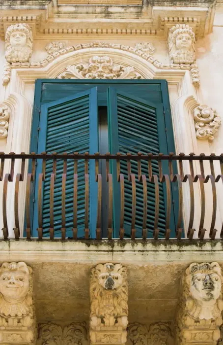 Framed Print : Baroque Balcony Print, Palazzo Nicolaci, Noto, Sicily Framed Print : Baroque Balcony Print, Palazzo Nicolaci, Noto, Sicily