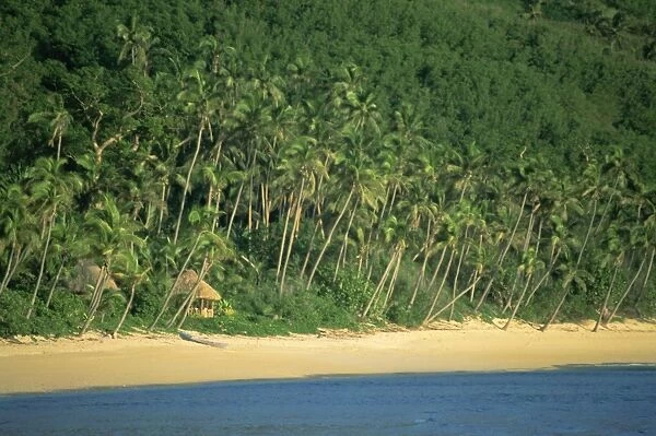 Beach and coast, Waya Island, Yasawa group, Fiji, South Pacific islands, Pacific