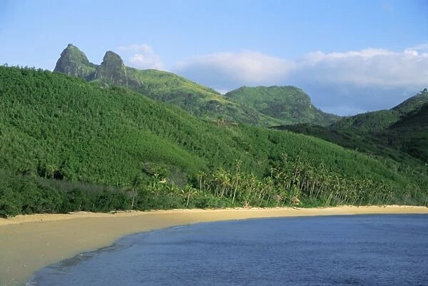 Beach and coastline, Waya Island, Yasawa Islands, Fiji, South Pacific islands, Pacific