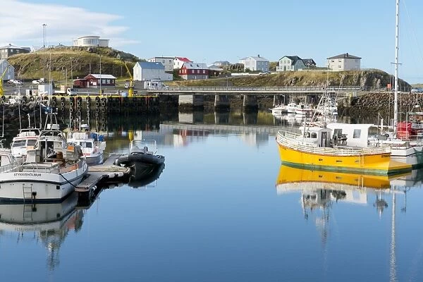 Boats in the Harbour at Stykkisholmur, Iceland, Polar Regions