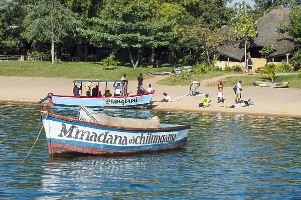 Boats on Lake Malawi, Cape Maclear, Malawi, Africa