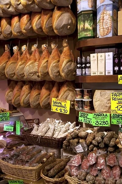 Butchers shop, Parma, Emilia-Romagna, Italy, Europe