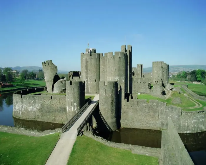 Framed Print : Caerphilly Castle Print, Wales Landscape Framed Print : Caerphilly Castle Print, Wales Landscape