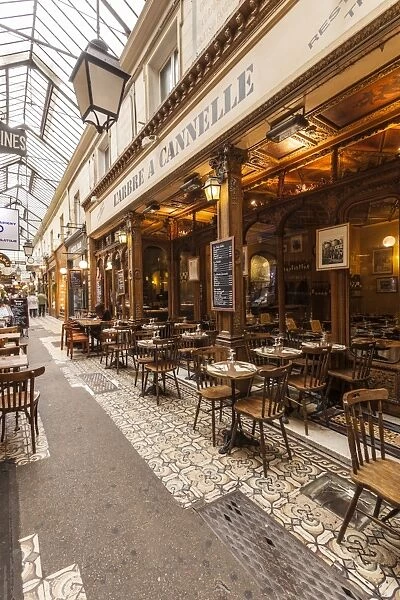 A cafe in Passage des Panoramas, Paris, France, Europe