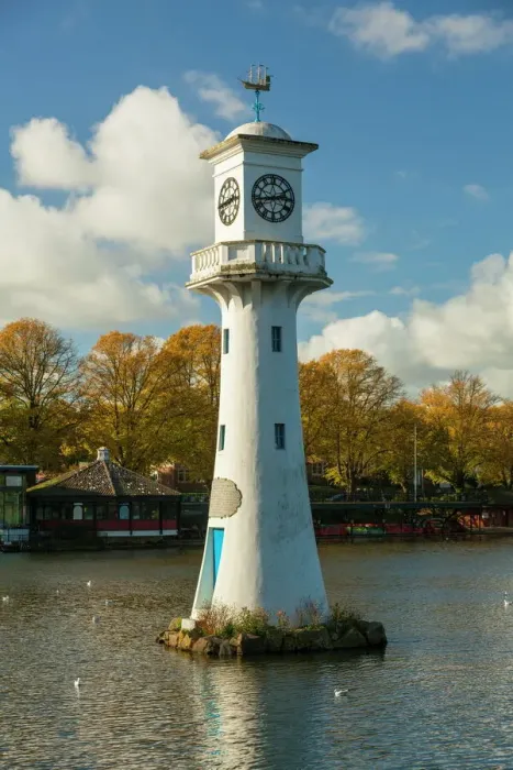Framed Print : Captain Scott Memorial Lighthouse Print, Roath Park, Cardiff