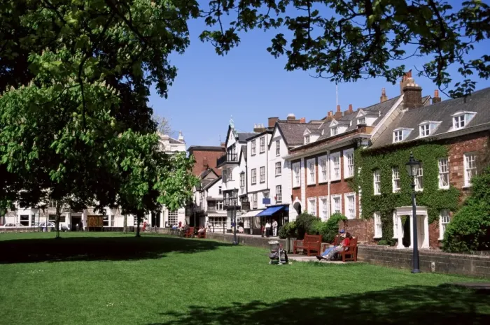 Framed Print : Cathedral Close Print, Exeter