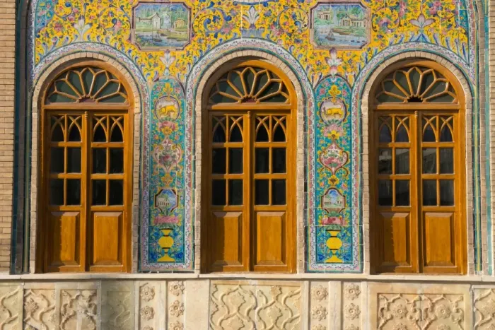 Framed Print : Ceramic Tilework Print, Golestan Palace Framed Print : Ceramic Tilework Print, Golestan Palace